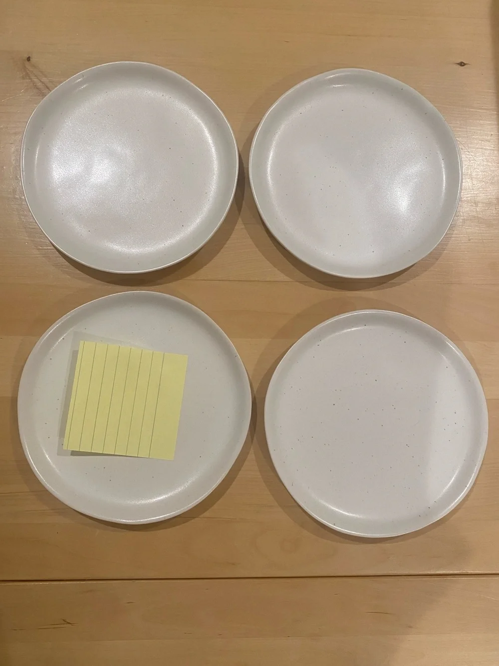 Fable White Ceramic Dessert Plates - Set of 4